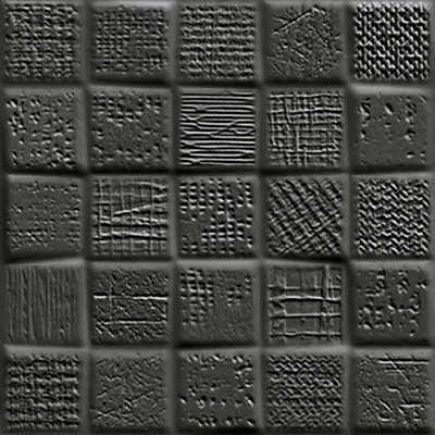 Black 50x50 mosaic, textured, tactile, scored tile
