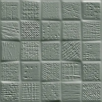 Green 50x50 mosaic, textured, tactile, scored tile