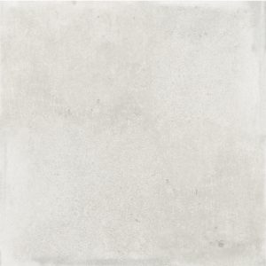 Gloss white ceramic tile with shade variation.